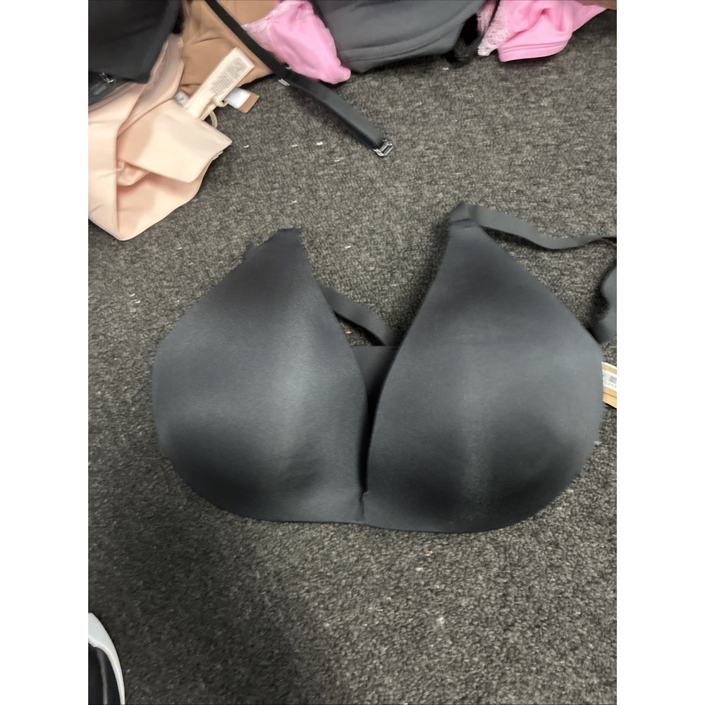 SKIMS Wireless Form Super Push-Up Bra Wireless Push Up Logo Onyx SZ 34D
